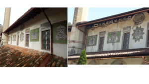 On the left - the condition before the restoration work, on the right - after the so-called restoration work