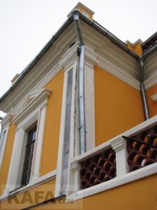 Gallery after repair of the facade