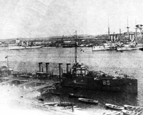 Allied ships in Sevastopol
