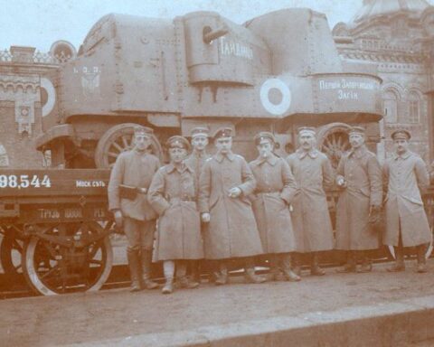 Iron haidamak. One of the ten armored personnel carriers of Petro Bolbochan's army, who took part in the liberation of Crimea from the Bolsheviks. Photo of 1918